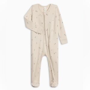 Colored Organics Cream Footed Baby One Piece